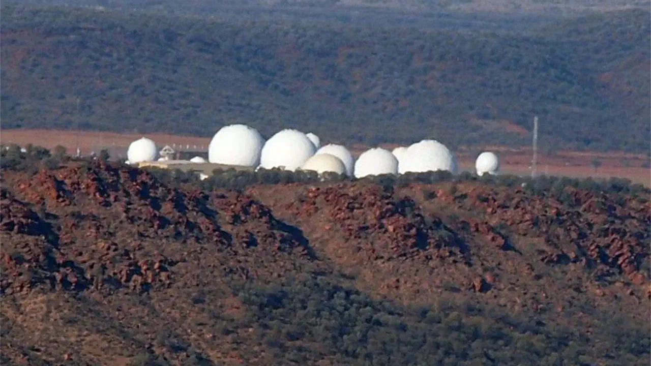 Aerial view of Pine Gap Defence Base.